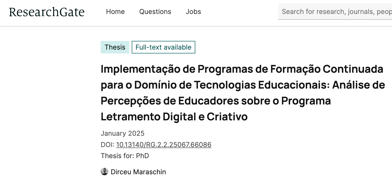 Imagem da publicação